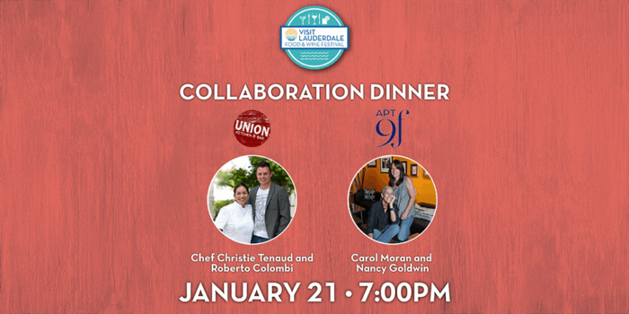 Collab Dinner at Union with Apt 9f Union Wilton Manors
Apt 9f Wilton Manors
Chef Christie Tenaud
Roberto Colombi
Carol Moran
Nancy Goldwin